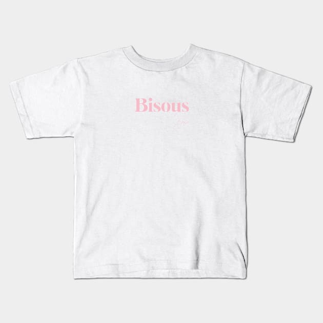 Bisous Xoxo Kids T-Shirt by Sublime Art